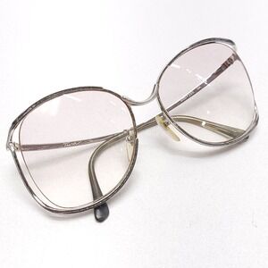 Vintage Tura Eyeglasses Frames Mod 225 Inlay Open Rim Silver Japan 54 16 140